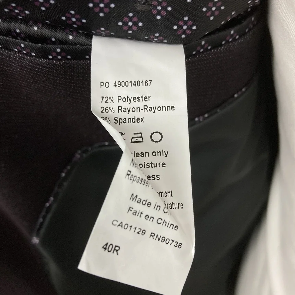 Tallia‎ Men's Classic-Fit Suit Separate Jacket Blazer Wine Red 40R E101476